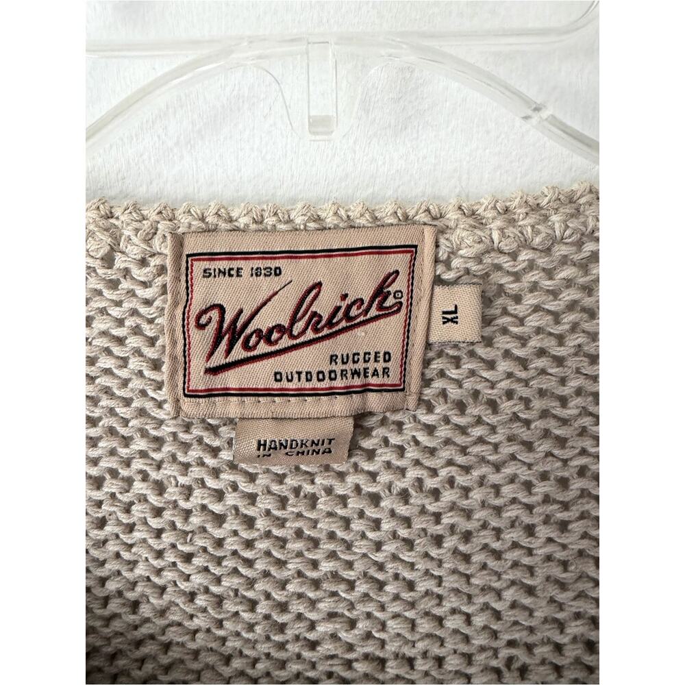 Woolrich Linen Cotton Sweater Fishing Pole Duck Long size XL - Picture 8 of 8
